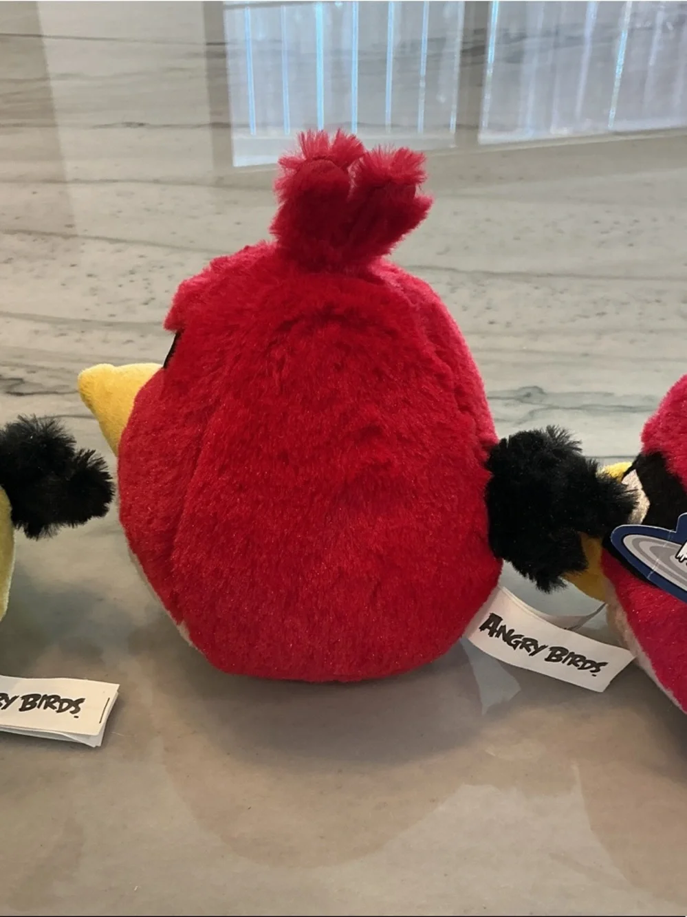Plush Angry Bird Toy - Red and Yellow lot (3) Space Bird NWT